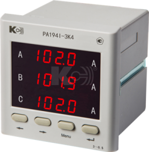 PA194I-3K4 Амперметр 3-канальный (1 порт RS-485, 1 аналоговый выход, лицевая панель 83х83 мм)
