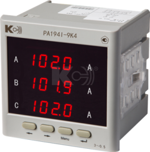 PA194I-9K4 Амперметр 3-канальный (1 порт RS-485, 1 аналоговый выход, лицевая панель 96х96 мм)